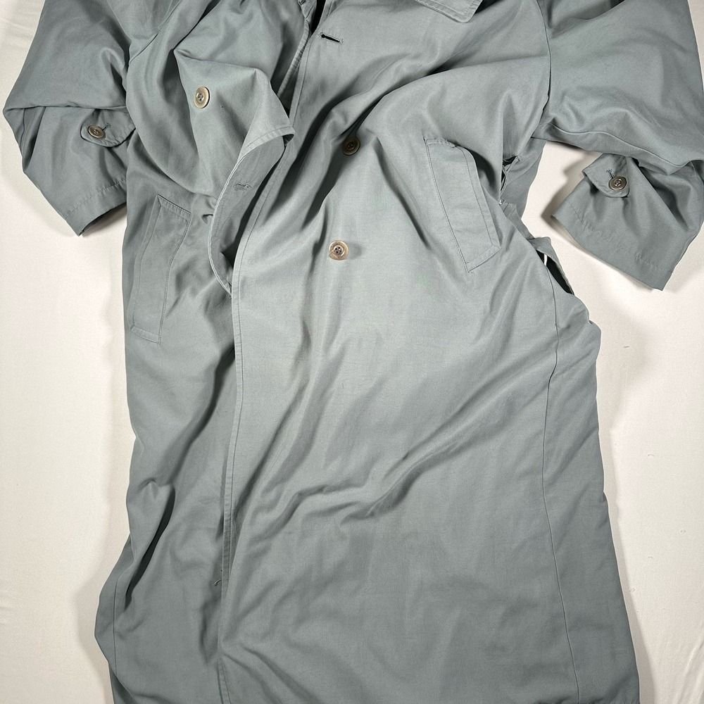 Vintage London Fog Womens Trench Coat Double Breasted Removable Liner Size 16R - Picture 12 of 16